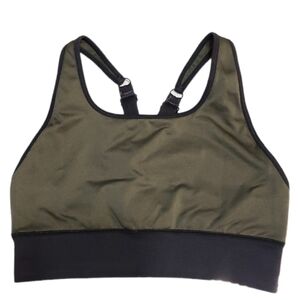 FABLETICS Adjustable straps Bra, Color green and black, Size S